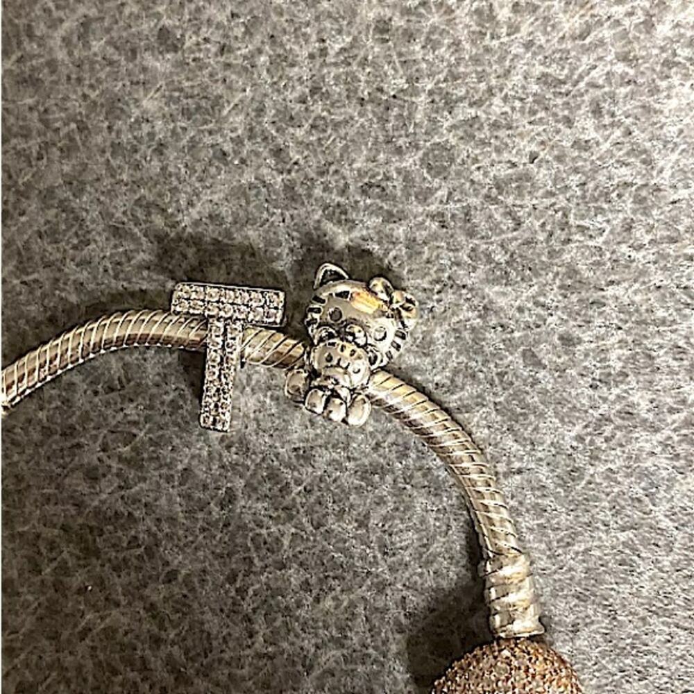 Hello Kitty Sterling Silver Charm For Pandora Bracelet Pandora Compatible - Picture 7 of 9